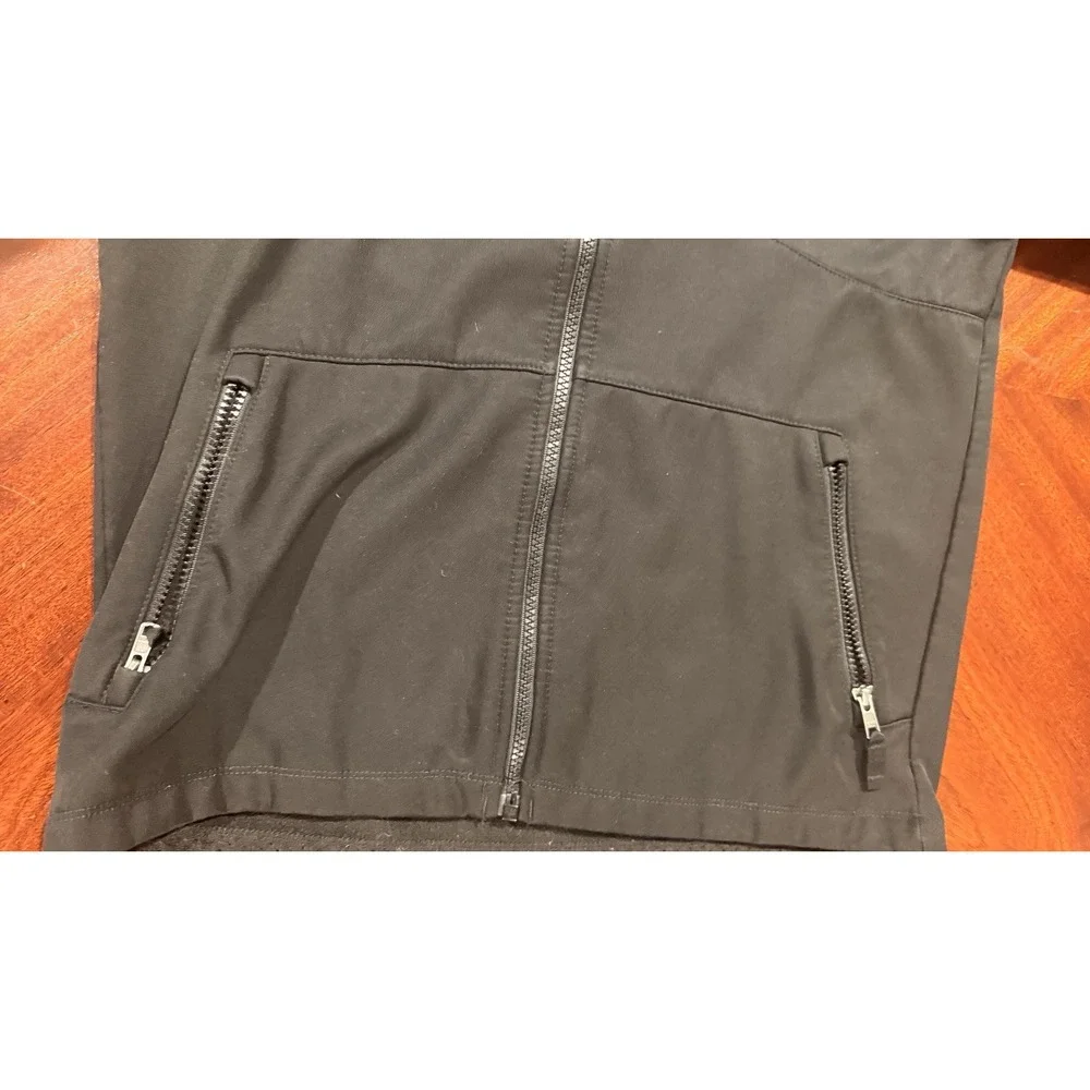 The North Face Apex Riser Jacket Youth M 10/12 Black Softshell Fleece Lined